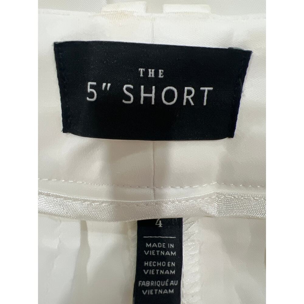 White House Black Market Size 4 White 5” Tailored Shorts Side Slits Pockets - Picture 8 of 14